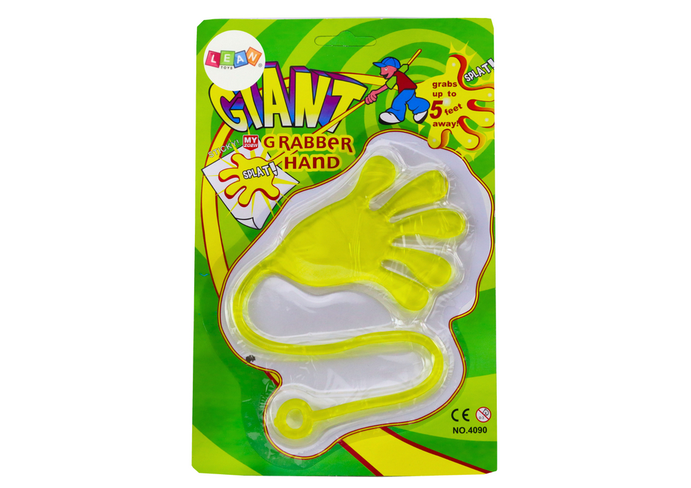 Slimová lepivá ruka žlutá – elastická hračka pro děti