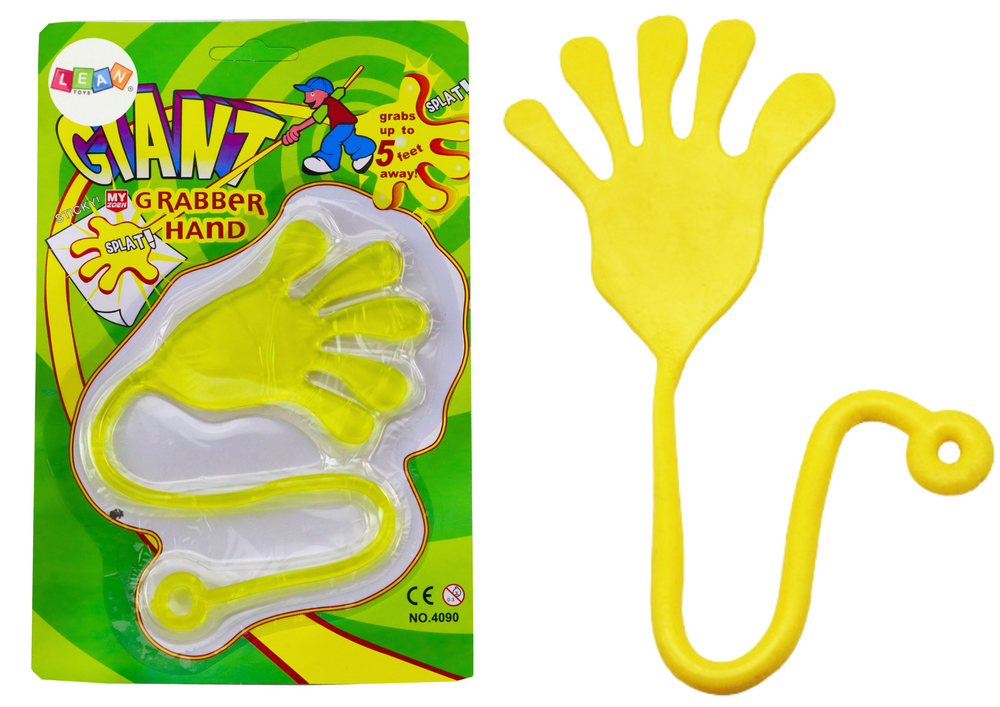 Slimová lepivá ruka žlutá – elastická hračka pro děti
