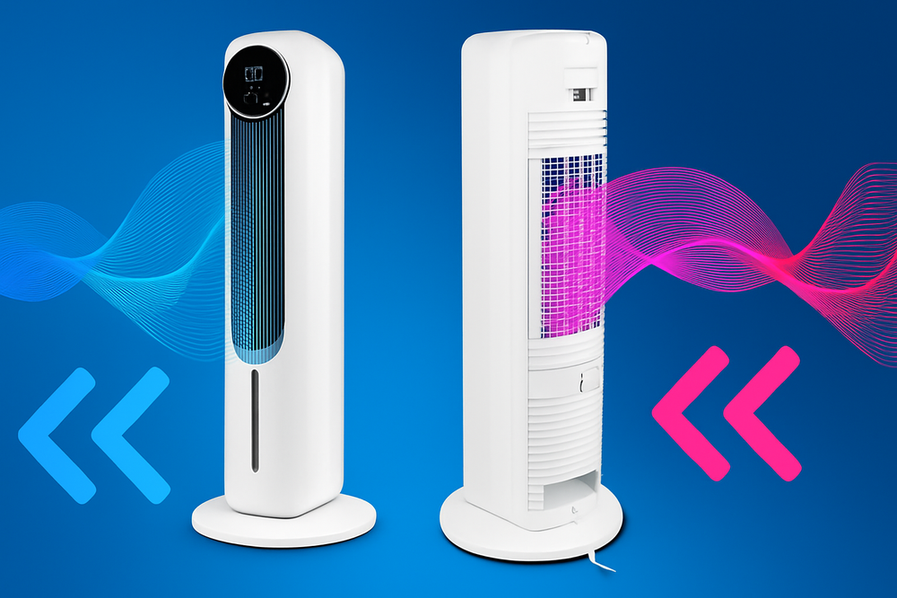 Sloupový ventilátor s vodním chlazením – 60W bílý ionizace