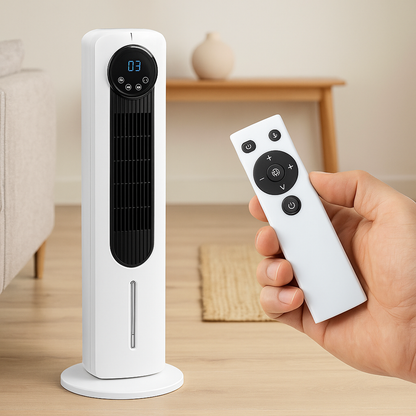 Sloupový ventilátor s vodním chlazením – 60W bílý ionizace