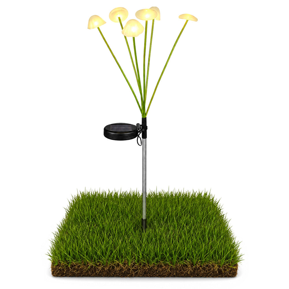 Solární zahradní lampa dekorativní houbičky s LED světlem 70cm