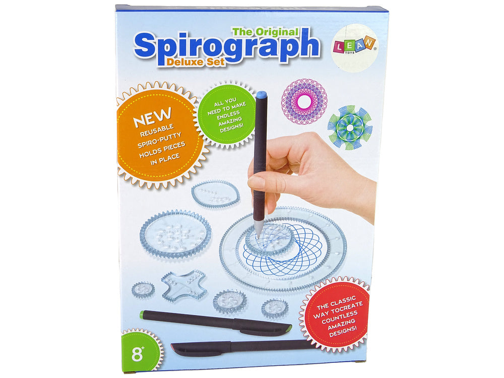 Spirograf edukační sada s fixy a šablonami pro děti