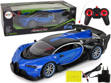 Sportové auto na dálkové ovládání 1:12 – s LED světly | modré