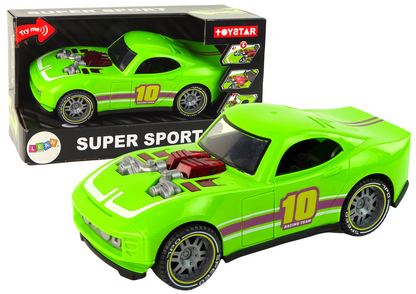 Sportovní auto 1:14 se zvuky a světly – zelené s dveřmi