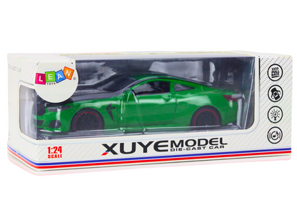 Sportovní auto kovové s frikčním pohonem 1:24 otvírací díly zelené