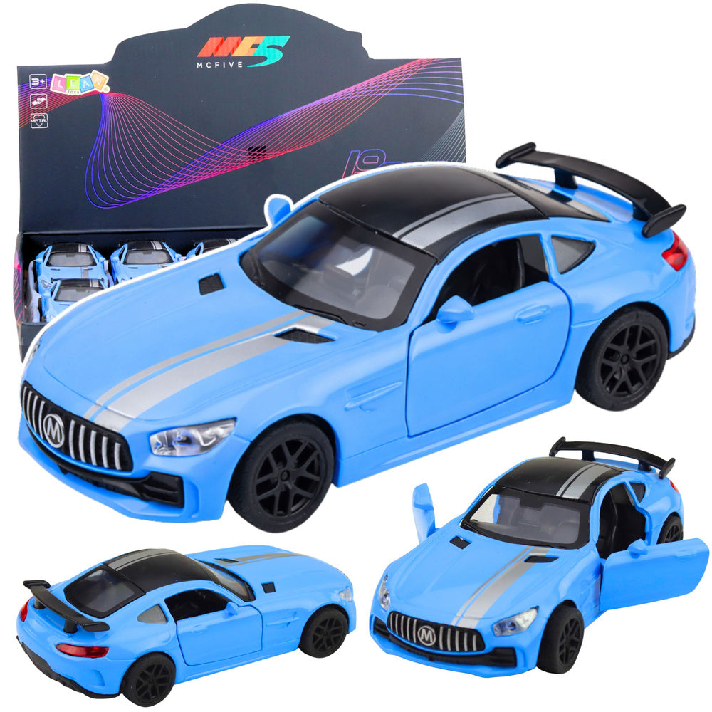 Sportovní auto kovové s otvíracími dveřmi a zvuky 1:32