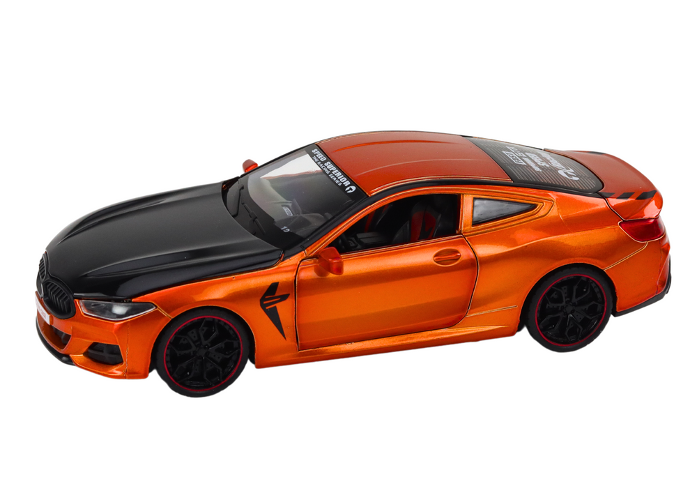 Sportovní auto kovové s třecím pohonem 1:24 oranžové