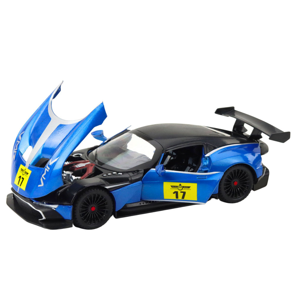 Sportovní auto kovové se světly a zvuky – 1:22 | modré