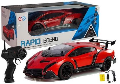 Sportovní auto na dálkové ovládání 1:10 – s pilotem | červené