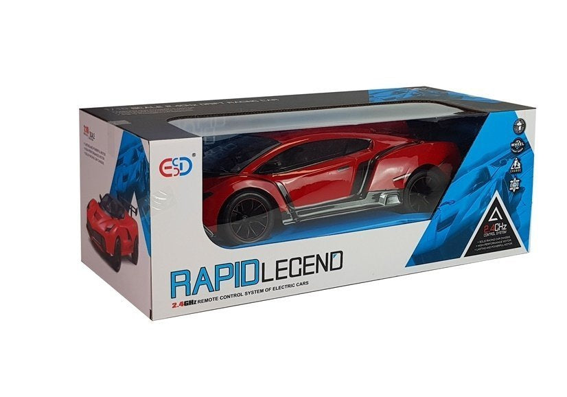 Sportovní auto na dálkové ovládání 1:10 – s pilotem | červené