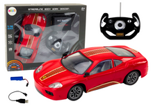 Sportovní auto na dálkové ovládání 1:16 s pilotem červené