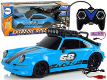 Sportovní auto na dálkové ovládání 1:18 s náhradním kolem modré
