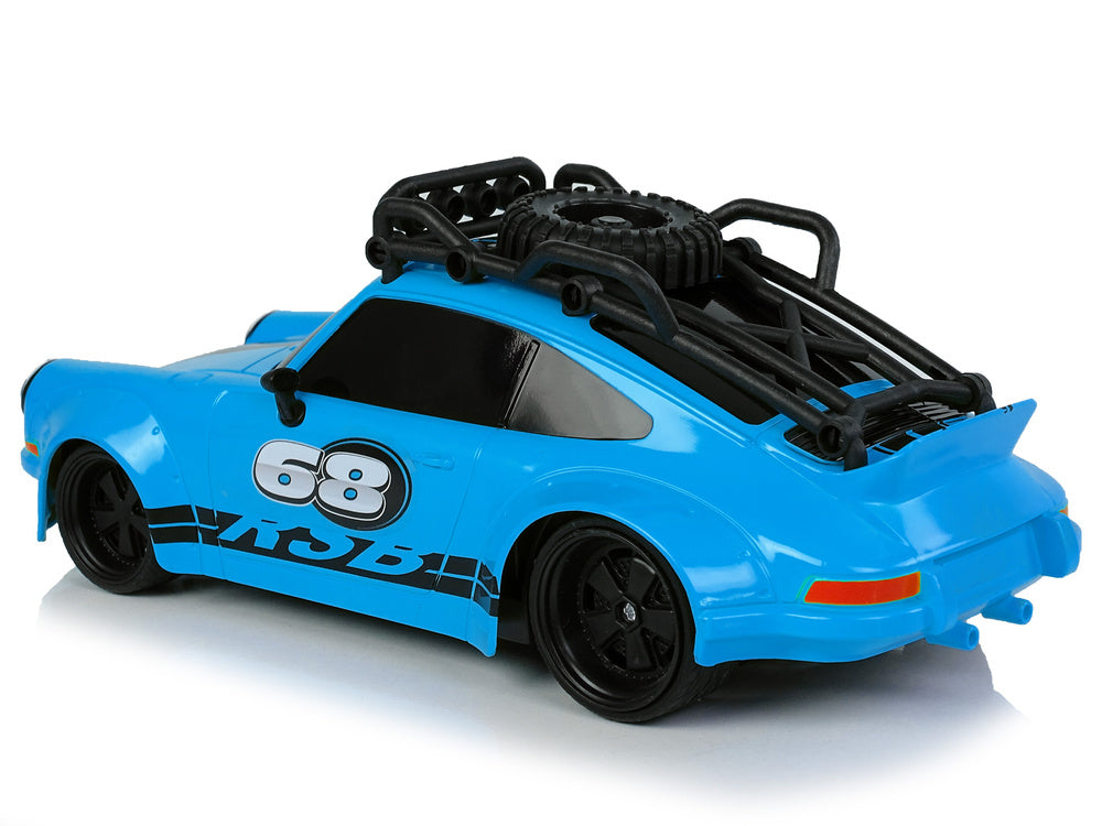 Sportovní auto na dálkové ovládání 1:18 s náhradním kolem modré