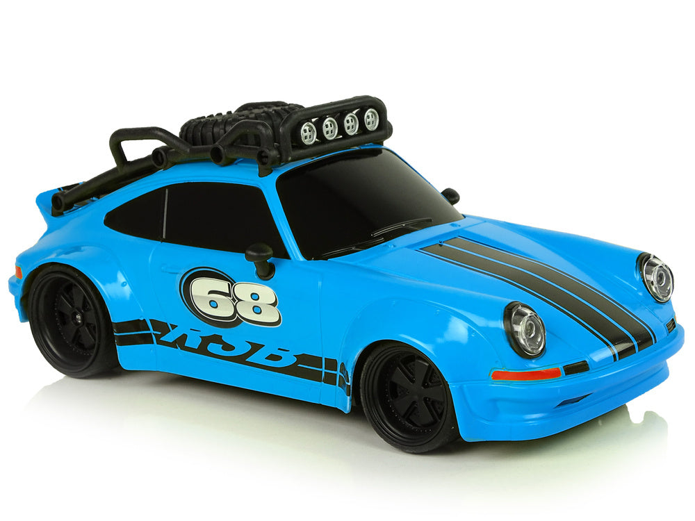 Sportovní auto na dálkové ovládání 1:18 s náhradním kolem modré