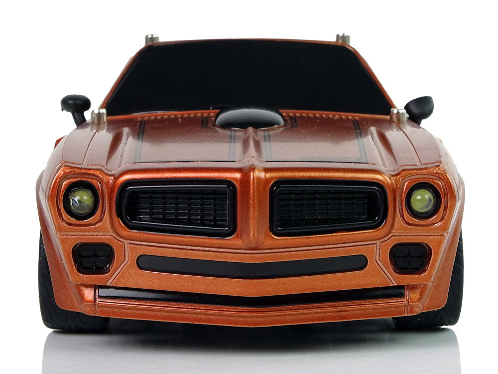 Sportovní auto na dálkové ovládání 1:18 s pilotem hnědé