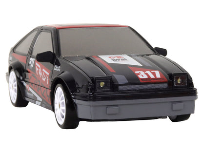 Sportovní auto na dálkové ovládání 1:24 – černé s výměnnými koly