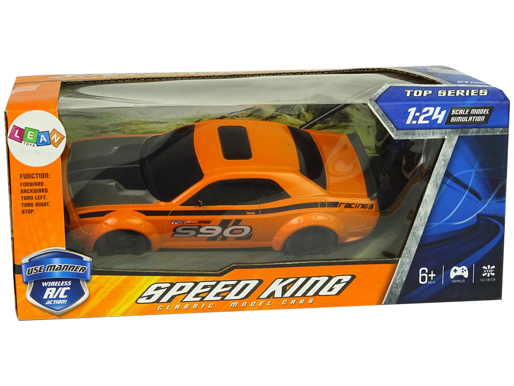 Sportovní auto na dálkové ovládání 1:24 s pilotem oranžové