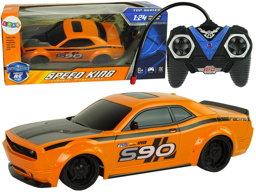 Sportovní auto na dálkové ovládání 1:24 s pilotem oranžové
