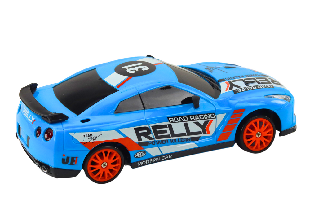 Sportovní auto na dálkové ovládání 1:24 s výměnnými koly modré