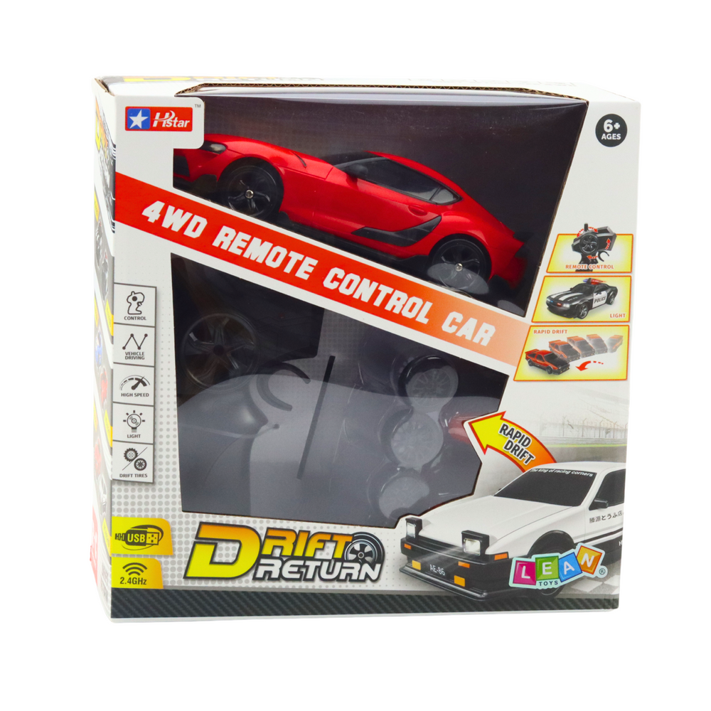 Sportovní auto na dálkové ovládání 4WD s výměnnými koly červené