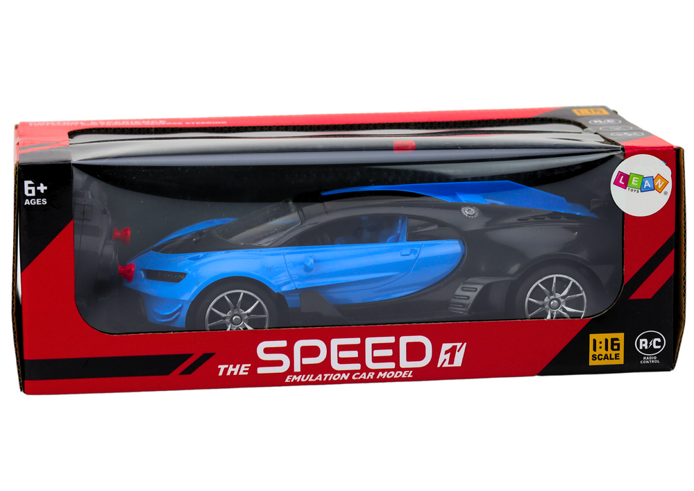 Sportovní auto na dálkové ovládání RC 1:16 s LED světly modré