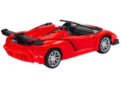 Sportovní auto na dálkové ovládání RC 1:18 s LED světly červené