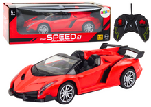 Sportovní auto na dálkové ovládání RC 1:18 s LED světly červené