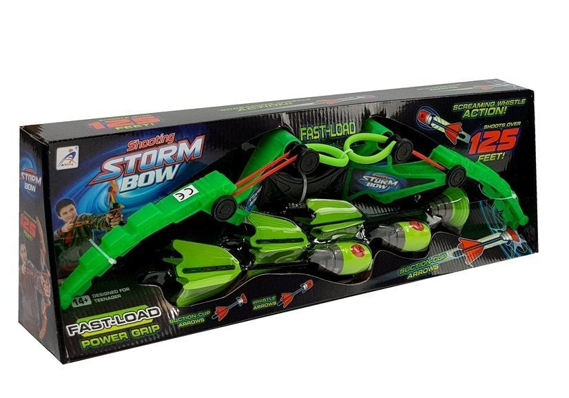 Sportovní luk se 3 šípy pro děti 58 cm zelený