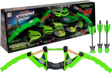Sportovní luk se 3 šípy pro děti 58 cm zelený