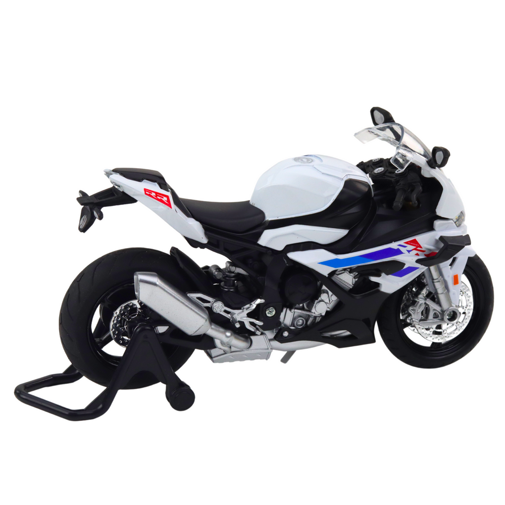 Sportovní motocykl kovový S1000 – se světly a zvuky | bílý