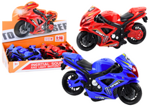 Sportovní motocykl s třecím pohonem světlo a zvuk 2 barvy
