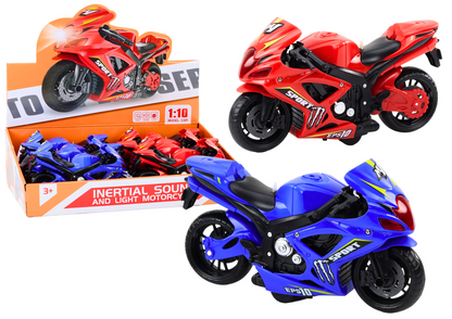 Sportovní motocykl s třecím pohonem světlo a zvuk 2 barvy