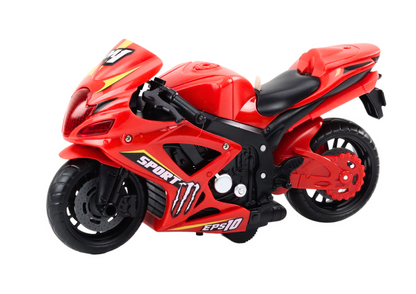 Sportovní motocykl s třecím pohonem světlo a zvuk 2 barvy