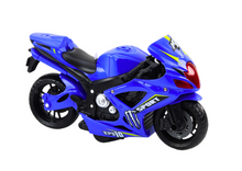 Sportovní motocykl s třecím pohonem světlo a zvuk 2 barvy
