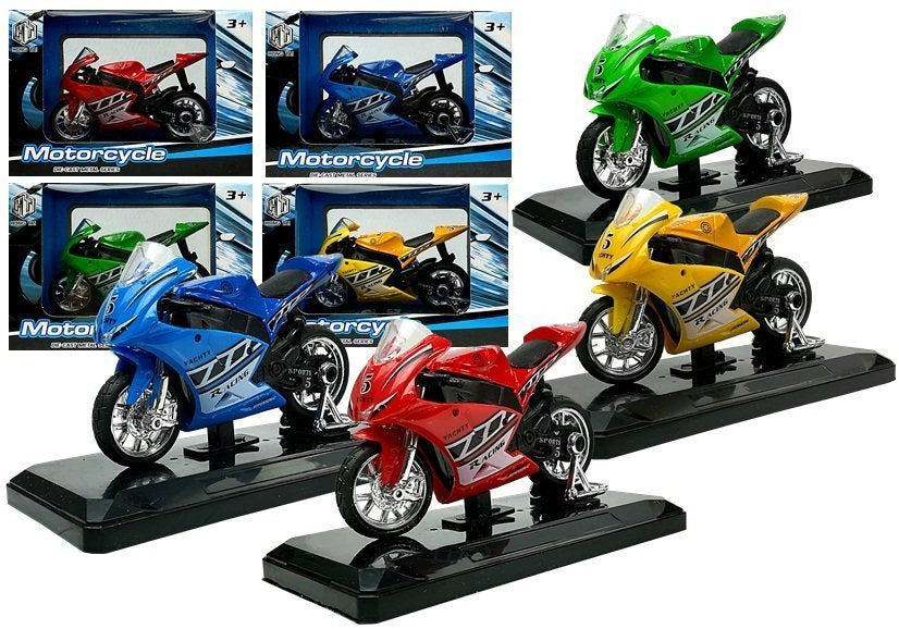 Sportovní motocykl se zvuky 1:18 s natahováním 4 barvy