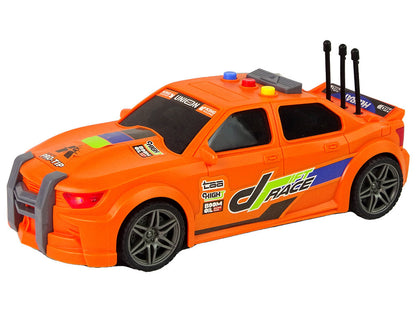 Sportovní závodní auto 1:16 se zvuky motoru oranžové