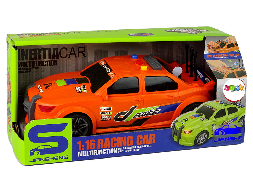 Sportovní závodní auto 1:16 se zvuky motoru oranžové