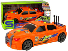 Sportovní závodní auto 1:16 se zvuky motoru oranžové