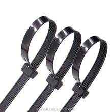 Stahovací pásky na kabely nylonové černé 100 ks 300x3,6 mm