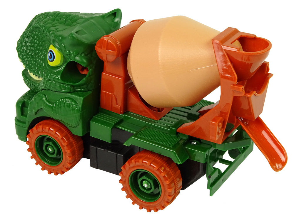 Stavební auto dinosaurus k rozkládání se šroubovákem zelené