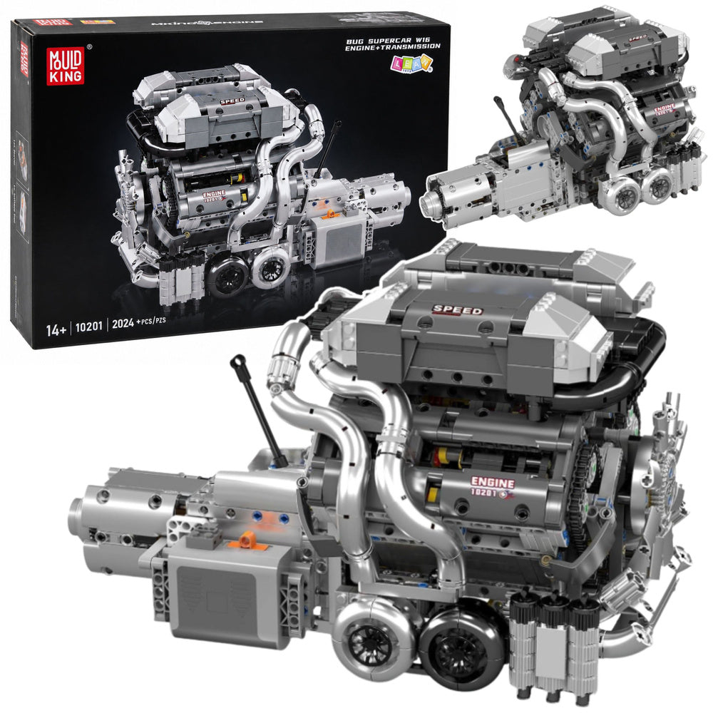 Stavební kostky Motor V8 se skříní – 44 cm
