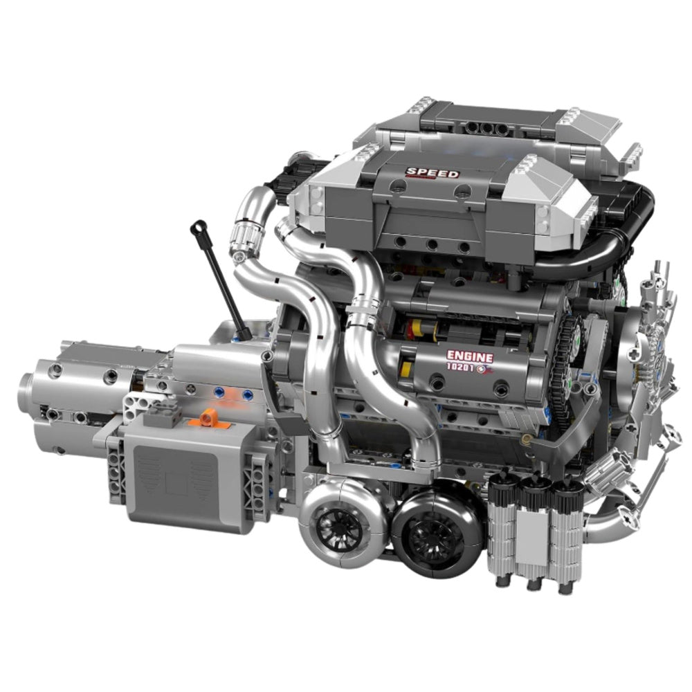 Stavební kostky Motor V8 se skříní – 44 cm