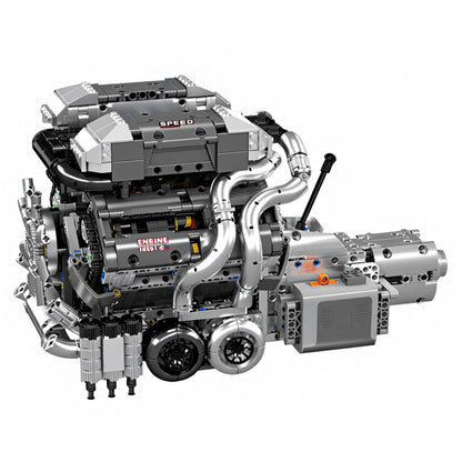 Stavební kostky Motor V8 se skříní – 44 cm