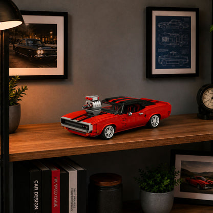 Stavební kostky sportovní auto Charger červené 1869 dílů