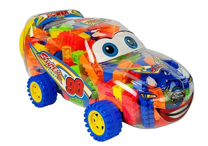 Stavební kostky v autě 35 cm 205 kostek barevné