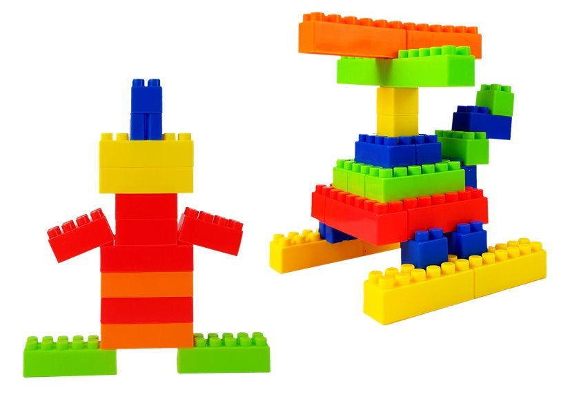 Stavební kostky v autě 35 cm 205 kostek barevné