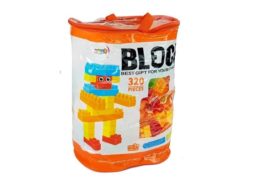 Stavební kostky v pytli 320 kusů barevné velký set