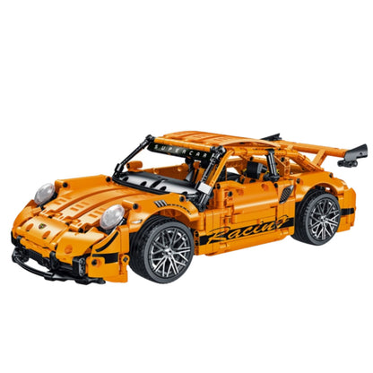 Stavební kostky závodní auto GT 1:14 s 1268 díly – oranžové