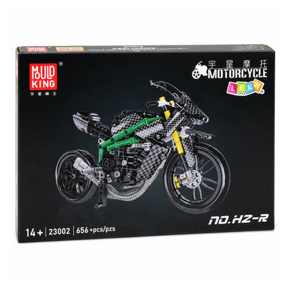 Stavební kostky závodní motocykl sportovní černý 656 dílů