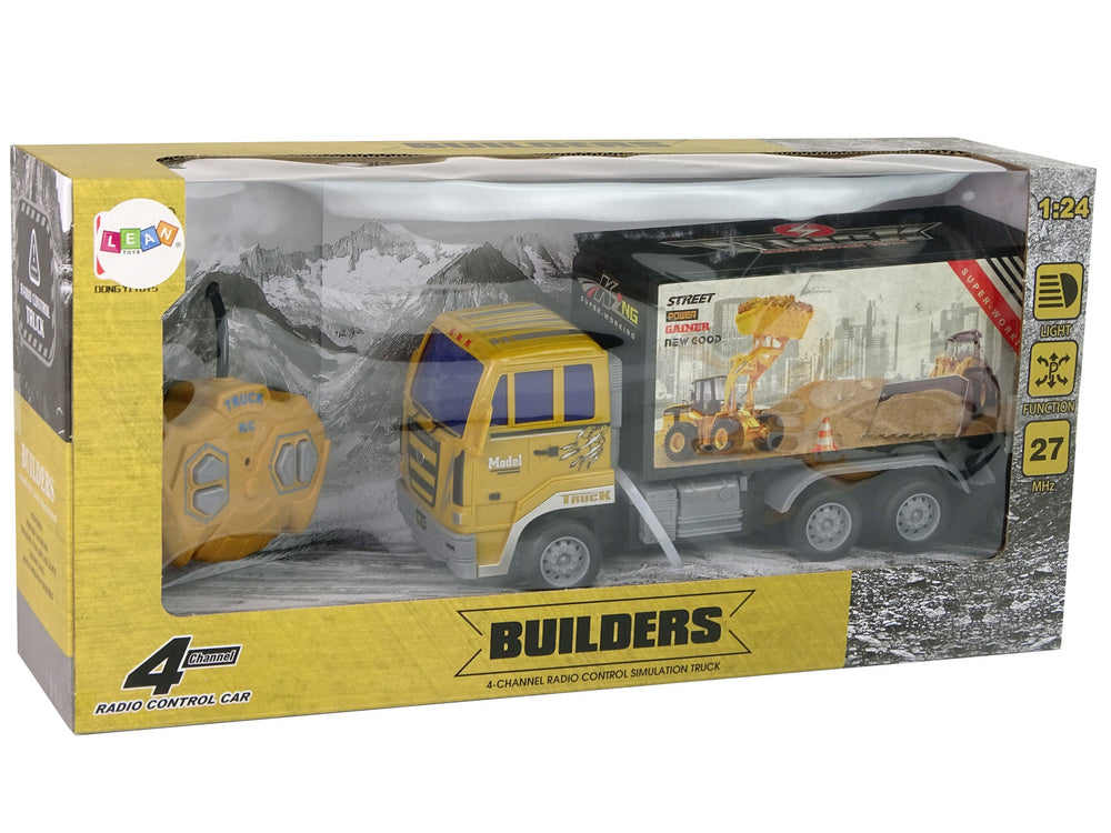 Stavební nákladní auto na dálkové ovládání 1:24 žluté